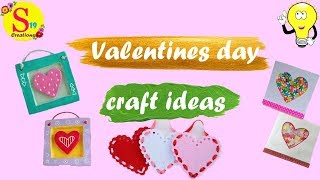 3 valentines day craft ideas  wall decor  greeting card  easy paper craft ideas [upl. by Niryt]