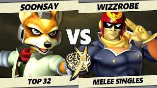 GOML X  Soonsay Fox Vs Wizzrobe Captain Falcon Smash Melee  SSBM [upl. by Airretal]