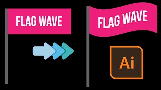 Flag Effect in Adobe Illustrator [upl. by Ronnie463]