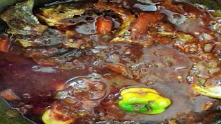 How to cook Thiou Diw Tiir  authentic palm oil stew Gambian Recipe [upl. by Anwahsiek954]