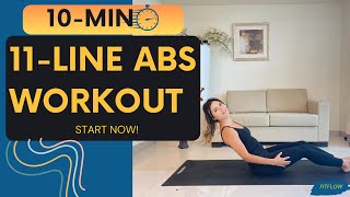 10 Minute Abs Workout 11 Line Abs Workout  Intense Upper amp Lower Ab Exercises [upl. by Quartis]