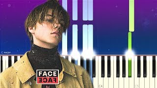 Ruel  Face To Face Piano Tutorial [upl. by Ainoz]