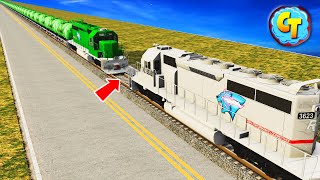 Train Accidents Derailments ✅ Most BRUTAL Trains Crashes on Youtube  BeamNG DRIVE [upl. by Remo]