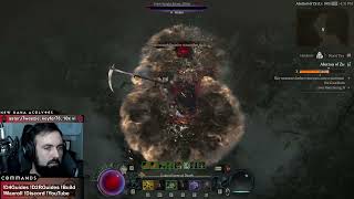 D4 T10 AoZ Completion w Hardcore Shadow Necro  NO BLOOD MIST  Season 2 [upl. by Beutler]