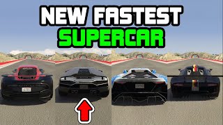 NEW FASTEST SUPERCAR  Torero XO Vs Krieger Vs 811 Vs Tezeract  Speed Test  GTA 5 Online [upl. by Eloc739]