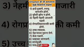 आवर्जून वाचाVitamin डी ची कमतरता मुळे दिसणारे लक्षणेshortsytshorttrendingshortvideomarathi [upl. by Velda]