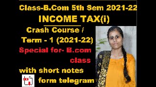 Lesson1 Introduction of Income Tax and Important Definitions in Hindi and Easy way [upl. by Nnylakcaj]