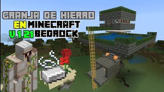 Granja de Hierro Trading hall  Item organizer  Minecraft Bedrock 121 [upl. by Oalsinatse]