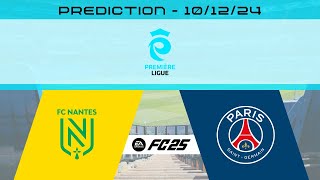 FC Nantes vs Paris SaintGermain FC  Prediction  202425 Arkema Première Ligue  EA FC 25 [upl. by Ecerahs]