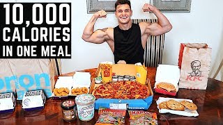 10000 Calorie Challenge IN ONE HOUR  Epic Cheat Day  Man Vs Food [upl. by Infeld]