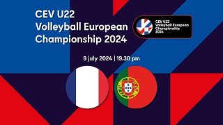 EK Volleybal Mannen U22 Frankrijk  Portugal [upl. by Muldon520]