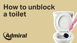 How to unblock a toilet  Admiral UK [upl. by Blackington]