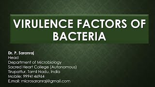 Virulence Factors of Bacteria [upl. by Oicnevuj]