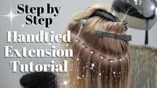 HANDTIED EXTENSION TUTORIAL NEW METHOD Wholy Hair [upl. by Nisay]