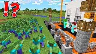 10 Security Build Hacks vs Zombies  Minecraft [upl. by Enoed888]