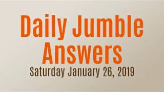 Daily Jumble January 26 2019  Jumble Answers for 1262019 [upl. by Proudlove]