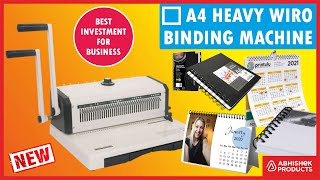 🗓️ A4 Heavy Duty Wiro Binding Machine for Calendars amp More  AbhishekIDcom [upl. by Sedruol827]