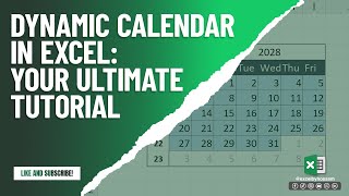 Dynamic Calendar in Excel  Your Ultimate Tutorial [upl. by Sebastiano389]