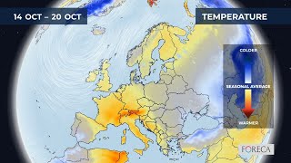 Monthly temperature forecast for Europe 11102024 [upl. by Yhtrod]