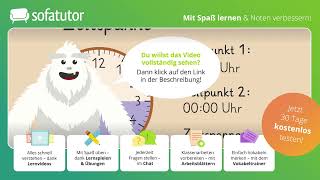 Zeitpunkt und Zeitspanne einfach erklärt – Mathematik 3 amp 4 Klasse [upl. by Annohsat]