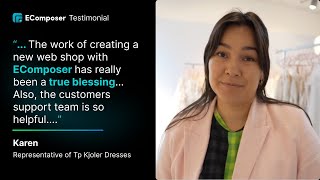 EComposer Customer Testimonial Karen  Representative of Tp Kjoler Dresses [upl. by Charry]