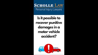 Is It Possible To Recover Punitive Damages In A Motor Vehicle Accident [upl. by Etnaihc975]