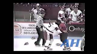 QMJHL   1991 John KovacsLAV v Guy LehouxDRU Laval Titan Drummondville Voltigeurs [upl. by Hayott677]