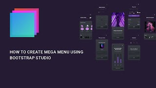 How to Create a Navbar Mega Menu using Bootstrap Studio [upl. by Nhabois762]