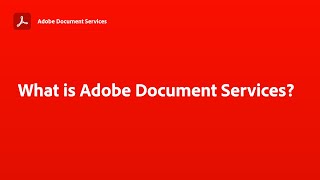 Adobe Document Services  Overview [upl. by Ladnek]