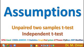 Assumptions for Unpaired two samples t test [upl. by Lleznov]