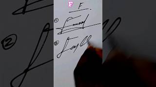 How To Sign Letter quotFquot Signature style letter F 😃👍 signature shortsviral art [upl. by Ibbetson]