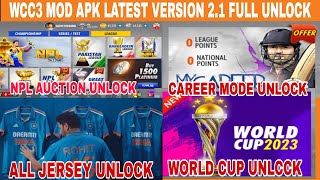 Wcc3 Mod Apk Latest Version 21  Wcc3 Mod Apk Unlocked Everything  Wcc3 Npl Auction Unlock 🔒 [upl. by Notelrac]