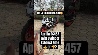 Aprilia RS457 Twin Cylinder Exhaust Note Aprilia RS457 Exhaust Review [upl. by Melc328]