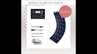 ACOPower Flexible Solar Panel Kit  MPPT  PWM Charge Controller [upl. by Bozovich]