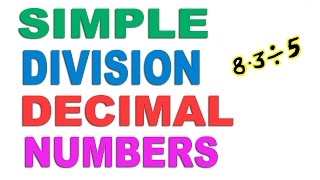 Division of Decimal Numbers  Hindi 2016 [upl. by Eastman128]