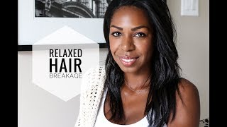 Why Your Relaxed Hair Is Breaking Tips amp Tricks To Get It Healthy  Style Domination [upl. by Aynosal982]