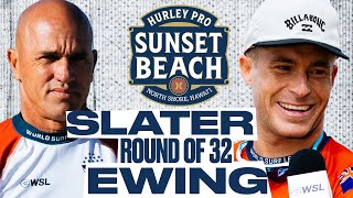 Kelly Slater vs Ethan Ewing  Hurley Pro Sunset Beach 2024  Round of 32 [upl. by Aidil]