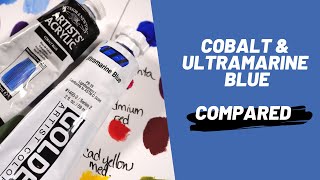 Cobalt vs ultramarine blue acrylic paint  which is best [upl. by Rheba]