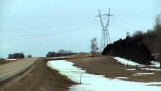 Galloping Basin Electric transmission lines due to wind [upl. by Ailecara]