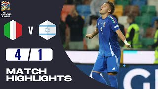 Italy vs Israel  41  Highlights  UEFA Nations League 202425  italia israel [upl. by Amado]