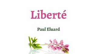 Liberté Paul Eluard  Poèmes à offrir  Lecture Siham Benchekroun [upl. by Ahtinak2]