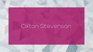 Clifton Stevenson  appearance [upl. by Orimisac409]