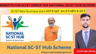 what is national SCST hub scheme  Government subsidy for msme and startup [upl. by Yemirej]