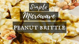 Peanut Brittle Recipe  Microwave Easy  ThymeWithApril [upl. by Nivrag]