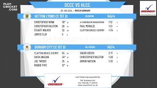 Durham City CC 1st XI v Hetton Lyons CC 1st XI [upl. by Allak]