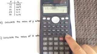 Linear Regression using a calculator Casio fx991Ms [upl. by Edan]