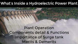 How hydroelectric power plant works  Operation  Components amp Functions  Surge Tank  Hydel Power [upl. by Rahm689]