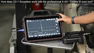 How the Launch O21 Scopebox works with the professional X431 Throttle III scan tool [upl. by Kcirret507]