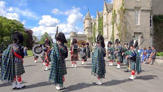 Ballater Pipe Band playing outside Balmoral Castle during Queens Platinum Jubilee in June 2022 [upl. by Kinata]