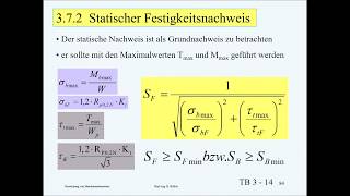 Teil6 Festigkeitsberechnung [upl. by Conney476]